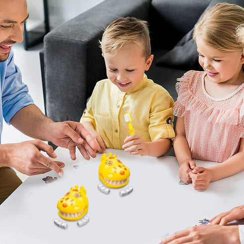 Yellow Demonstration Teeth Model, Giraffe Brushing Teaching Teeth Model, Hygienic Habit Cultivation Role Play Game, Early Development and Activity...