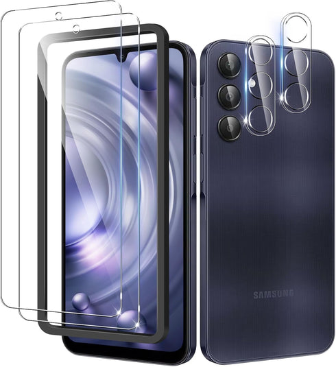 2+2 Pack for Samsung Galaxy A35 5G Screen Protector with Camera Lens Protector,Full Coverage,High sensitivity,Easy to install,For Galaxy A35 5g Sc...