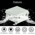 LeMotech Electrical Box, IP67 Waterproof Hinged Cover Stainless Steel Latch Junction box, ABS Plastic Electrical Enclosure with Mounting Plate,Wal...