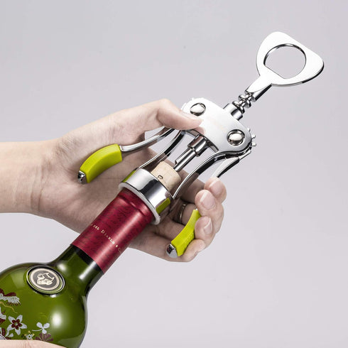 Beneno Wine Opener, Zinc Alloy Premium Wing Corkscrew with Multifunctional Bottles Opener, Sharp Wine Corkscrew with Ergonomic Non-Slip Wing Handl...