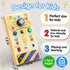 POLKRANE Toddler Montessori Travel Toys - Wooden Busy Board with LED Light,Switch Toy for Baby Sensory Play, Educational & Learning Toys for Kids ...