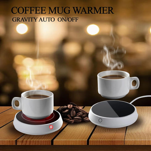 Coffee Mug Warmer for Desk Auto Shut Off - Coffee Cup Warmer for Desk Auto On/Off Gravity Induction with 2 Temperature Settings, Tea, Candle Warme...