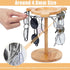 Sunglasses Organizer Glasses Holder Stand with 360 Rotating Display Eyeglasses Rack Wood Base for up to 12 Pairs of Eyewear for Table Dresser Desk...