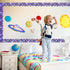 Outer Space Bulletin Board Borders Double-Sided Trim, Boho Galaxy Bulletin Board Decorations Night Sky Border Stickers for School Classroom Office...