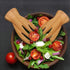 Bamboo Salad Hands, 2pcs 7.1in Bamboo Salad Server, Bamboo Kitchen Helper With Smooth Surface by Hand Grinding, Salad Claws Set for Serving Salad,...