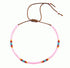 Beaded Anklet for Women, Boho Bohemian Native American Style, Unique Waterproof Pink Colorful Hippie Beach Anklet, Handmade by Tribes (S-M)...