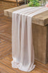 Ling's Moment 10Ft Nude Sheer Chiffon Like Table Runner Champagne Tulle Table Runner with Silver Sparkle for Elegant Wedding Rustic Boho Party Bri...