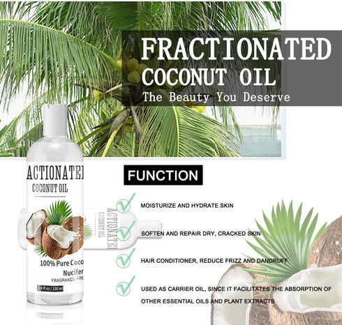 Nourishing Hydrating Coconut Oil Organic - 100% Pure & Natural Premium Grade Coconut Carrier Oil for Hairs Skin Body Moisturizing Essential Oils M...