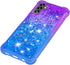 for Samsung Galaxy A13 5G Case with Tempered Glass Screen Protector, Glitter Bling Flowing Liquid Women Girls Soft TPU Shockproof Protective Phone...