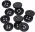 Dophee 100Pcs Wholesale 10mm Black Round Resin 4 Holes Clothes Sewing Buttons DIY Use...