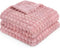 HOMRITAR Baby Blanket for Girls Super Soft Fuzzy Cozy Warm Toddler Blanket with 3D Jacquard Square Grid Design, Lightweight Flannel Bed Blanket fo...