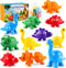 LOOIKOOS Matching Letters Fine Motor Toy,Double-Sided ABC Dinosaur Alphabet Match Game with Uppercase Lowercase, Educational Preschool Montessori ...