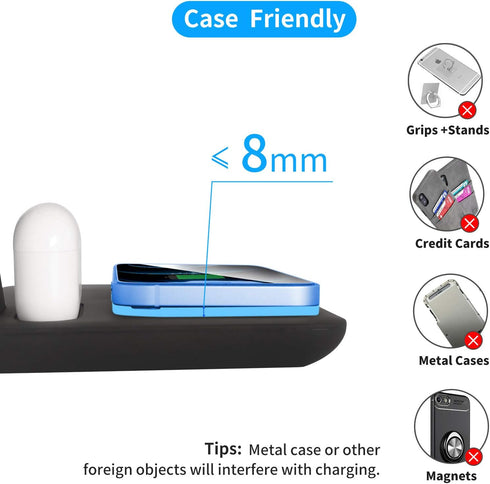 Wireless Charger 4 in 1, Detachable Wireless Portable Charger for AirPods/iWatch, Qi Wireless Charger for iPhone/Samsung Galaxy/Other Qi Phones......