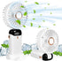 Portable Handheld Fan, USB Rechargeable Personal Fan, 4800mAh, 90° Foldable Mini Desk Fan with Led Digital Display, 5 Speeds Multi-Function Fan fo...