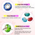 RUBYCA Murano Faceted Beads for Jewelry Making Glass Beads for Bracelets Making Charms European Silver Core Lampwork Spacer Craft Large Hole Bulk ...