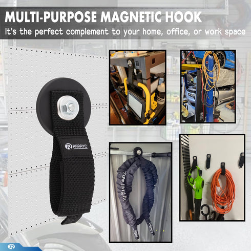 Heavy Duty Magnetic Tool Holder - Super-Strong Magnetic Storage Hooks - Versatile Magnetic Strap and Hanger for Garage Organization...