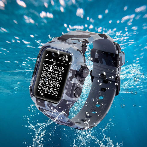 for Apple Watch Series 5/4 44mm IP68 Waterproof Case,Waterproof Case for Watch 42mm Series 3/2 (Camouflage, 42mm)...