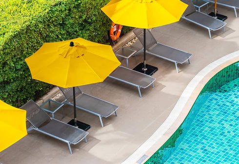 MASTERCANOPY Patio Umbrella 9 ft Replacement Canopy for 8 Ribs-Gold...