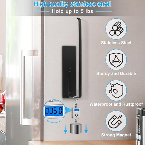 Magnetic Paper Towel Holder for Fridge, Toilet Paper Roll Holder Magnetic Paper Towel Rack Wall Mount Fridge Organizer for Paper Towels Rolls Bath...