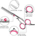 Pink Dog Grooming Scissors with Safety Round Tip,Pet Grooming scissors Kit,Dog Shears for Grooming,Incude Thinning,Curved Grooming Scissors and Co...