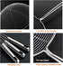 Spider Strainer Skimmer Spoon, HSpiow Set of 3 Sizes Frying Spoon Stainless Steel Fryer Scoop Wire Strainer Ladle with Long Handle for Kitchen Fry...
