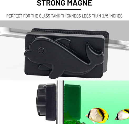 Magnetic Algae Scraper Aquarium Glass Cleaner, Mini Fish Tank Magnetic Glass Cleaner, Fish Aquarium Accessories...