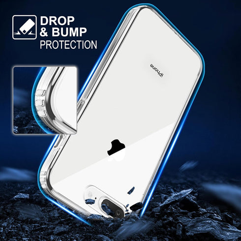 TENOC Phone Case Compatible with iPhone 7 Plus & iPhone 8 Plus, Clear Case Non-Yellowing Protective Bumper Hard Back Cover for 5.5 Inch...