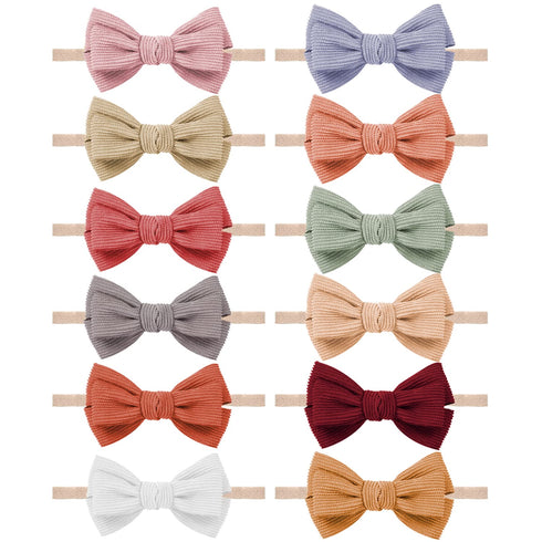 Baby Girl Headbands and Bows, Newborn Infant Toddler Nylon Elastics Hairbands Hair Accessories...