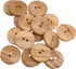 Olive Wood Buttons - 2 Holes / 5 Sizes - Reversible (12, 15, 18, 20 y 25 mm) - Manufactured in Europe (20 mm)...