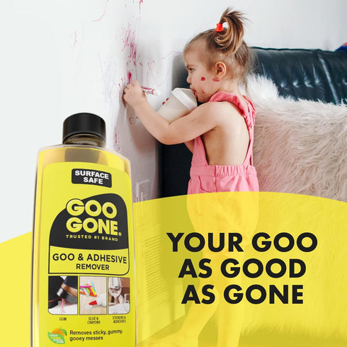 Goo Gone Original Liquid - 8 Ounce and Sticker Lifter - Surface Safe Adhesive Remover Safely Removes Stickers Labels Decals Residue Tape Chewing G...