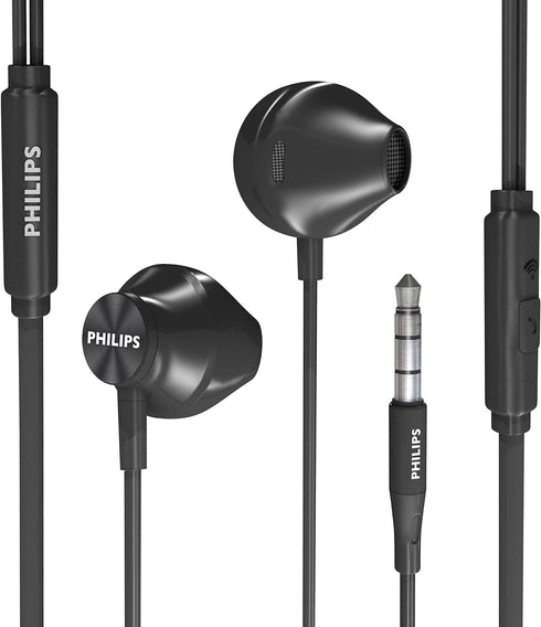 PHILIPS Wired Earbuds with Microphone - Ergonomic Comfort-Fit in Ear Headphones with Mic for Cell Phones, Earphones with Microphone with Bass Clea...