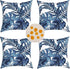 Pack of 4 Outdoor Decorative Throw Pillow Covers Waterproof Pillow Covers Tropical Leaf Farmhouse Cushion Cases 18x18 Outside Pillows for Patio Fu...