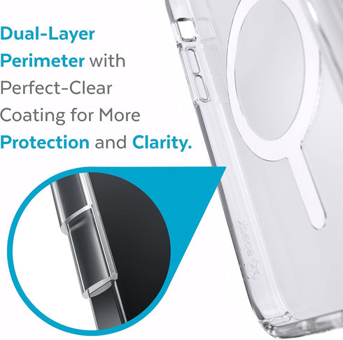 Speck Presidio Perfect-Clear with MagSafe Series Case for Apple iPhone 13 Pro Max and 12 Pro Max - Clear...