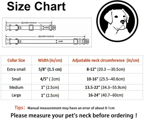 MR. CHUBBYFACE Fall Dog Collar Adjustable Pet Collar Maple Leaves Collar for Small Medium Large Dogs...