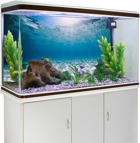 AWERT 24x12 inches Polyester Undersea Theme Ocean Floor Aquarium Background Tropical Fish Tank Background...