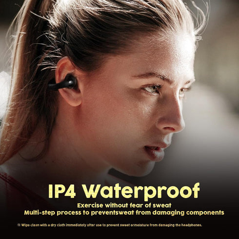 Open Ear Headphones True Wireless Bluetooth Headphones, Ear Clip Earbuds, Sweat Resistant, Fast Charging, 24HRS Playtime, Open Ear Earbuds for Wor...