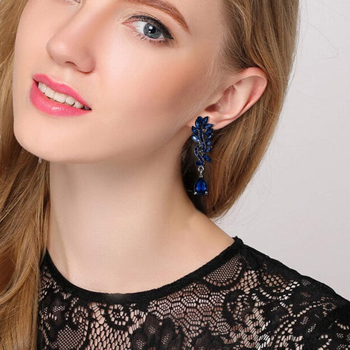EVER FAITH Women's Austrian Crystal Bridal Chandelier Teardrop Dangle Earrings...