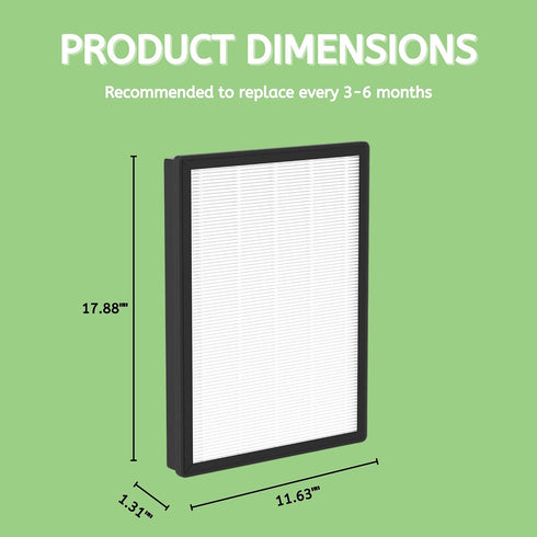 Nispira AP450F True HEPA Filter Compatible with Envion Allergy Pro AP450 Air Purifier. 1 Pack...