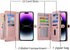 MInCYB for iPhone 12/12 Pro Wallet Case with Card Holder (12 Card Slots) - PU Leather Case for Women & Men, Wireless Charging, Detachable Magnetic...