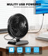 JZCreater Desk Fan, USB Desk Fan, 3 Speeds with Strong Airflow, 4.9 Inch Quiet Small Portable Table Fan, 360° Rotate Personal Cooling Fan For Bedr...
