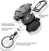 Retractable Keychain Badge Holder with Belt Clip, Heavy Duty Carabiner ID Badge Clip Reel, 32” Steel Retractable Cord, 10 oz Rebound?1pcs Black Ke...