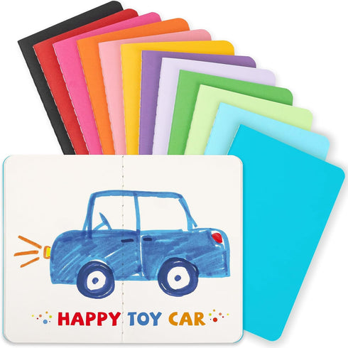 Mini Unlined Pocket Notebooks Bulk 3.5 x 5.5 Inches 12 Pack Small Note Pads Blank Sketch Book for Kids Plain Notebooks Drawing, 30 Sheets/60 Pages...