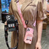 Crossbody Wallet Case for iPhone 15 Pro Max Case with Card Holder Cute iPhone Case with Strap Adjustable Silicone Phone Case Shockproof Protective...