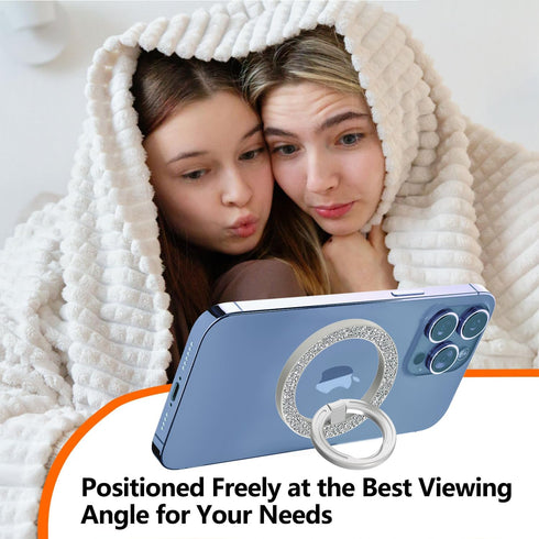 Magnetic Phone Ring Holder for MagSafe pop Socket,?360° Rotation? Phone Ring Mag-Safe Accessories with for iPhone 15/14/13/12 Series/Samsung/Googl...