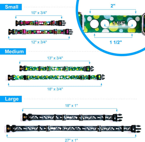 Replacement Receiver Collar Straps for All Brands Electric Dog Fences | Black with White Bones | PetSafe, Invisible Fence, More (Up to 12" Neck)...