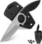 Omesio Small Fixed Blade Knife, Tactical Hunting Camping Survival Knife with Kydex Sheath, Full Tang Stainless Steel 2.68-Inch Drop Point Blade G1...