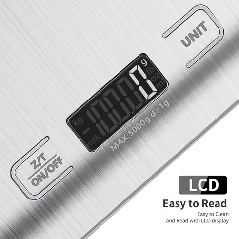 MEIYA Digital Kitchen Food Scale, 11lb Weight Grams and Ounces scale for Meal Prep & Baking Cooking, 6 Units with Tare Function...