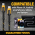 DEWALT Lightning to Type C Cable — Reinforced Braided Cable for Type C Fast Charging — USB C to Lightning Charging Cable — Fast Charging Apple Com...