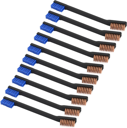 Raiseek Gun Cleaning Brushes 10-Pack Double-Ended Multifunction Brass Nylon Bristle Brushes…...