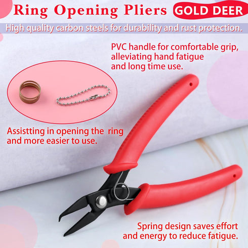 Split Ring Pliers Jump Ring Opener Ring Opening Pliers Split Ring Opening Pliers Ring Splitter Plier Jewelry Making Tools Tweezers Opener Tools fo...